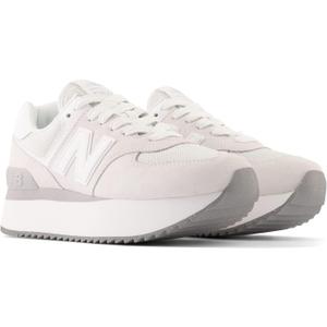 New Balance Women's 574+ Sneakers, Reflection | Rain Cloud, Grey, 11 Medium US