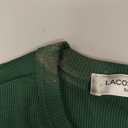 Lacoste Women's Slim Fit Ribbed Cotton T-Shirt (34, Green)