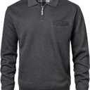 Mens Quarter-Zip Fleece Pullover Sweatshirts Casual Long Sleeve Winter Warm Sweatshirt with Pocket (XXL)