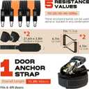 Resistance Band Door Ratchet Anchor with 6 Points - Portable Home Workout Anchor (Fits 6-7.7ft Doors)