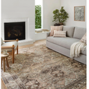 Loloi Amber Lewis Billie Collection, Clay & Sage 2'-6" x 12'-0" Area Rug – Antique & Distressed Accent Rugs for Living Room, Bedroom, Entryway & Hallway, No Shed High Traffic Area Home Decor Rug