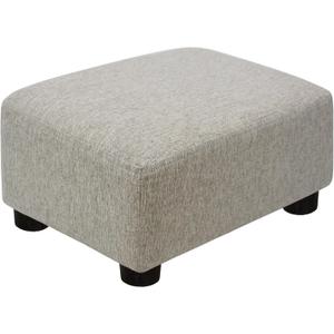 CAROLMADE Small Foot Stool Ottoman Footstool with Legs Under Desk Footrest for Living Room Bedroom and Office,Linen-Beige (11"D x 15.4"W x 8.3"H)