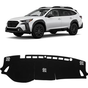 KUST Black Dash Cover for Subaru Outback 2020 2021 2022 2023 2024 2025 Left Hand Driving Dashboard Cover Polyester Dash Mat Non-Slip Interior Accessories for Subaru Outback No Glare