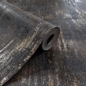 Distressed Wallpaper Industrial Texture Metallic Wall Paper Non-Woven, 20.8" X 393.0"