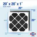 Clorox 20x20x1 Air Filter, MERV 8 with Carbon, Reduces Pet Smells, Cooking Smells and More, Pleated HVAC AC Furnace Filter, 4-Pack (Actual Size 19.75 x 19.75 x 0.75), Made in USA