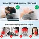 VVB Face Down Pillow for Massage Table, Massage Headrest for Bed, Stomach Pillows with Face Cradle Pad, BBL Pillows After Surgery Post Eye Surgery Recovery, Massage Pillow with Removable Cover Grey