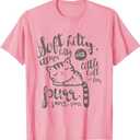 Cute Soft Kitty Warm Kitty Happy Kitty Sleepy Kitty T-Shirt Pink S
