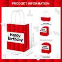 2 x 12 pcs Pixel Themed Goodie Bags with Haddle, Party Favor Gift Bags, Kraft Paper Candy Treat Bag for Birthday Decorations & Party Supplies