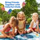 ArtCreativity Popsicle Chalk - Set of 3 - Popsicle Shaped Sidewalk Chalks - Washable Chalk for Kids Outdoor Painting Activities - Non-Toxic Colorful Chalkboard Chalk - Classroom Prize Art Supply Set