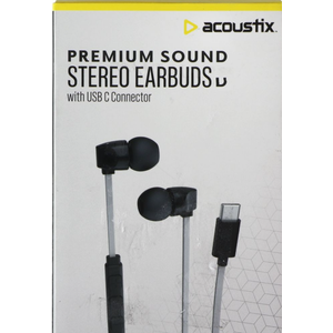 Acoustix Premium Sound Stereo Earbuds With Usb C Connector