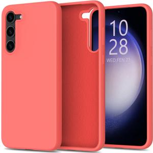 bemal for Samsung Galaxy S25 Case - Smooth Silky Liquid Silicone - Slim Fit Soft Microfiber Lining - Designed for Women and Girls - Shockproof Protective Phone Cover 6.1"- Nice Pink