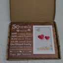 BeneCharm 50th Anniversary Picture Frame - 50 Year Anniversary Wedding Gifts for Parents Couple, Happy 50th Anniversary Decoration - Golden 50 Years of Marriage Fits 4"x6"