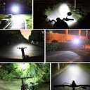 Night Eyes-2400 Lumens(1200LMx2) Mountain Bike Headlight Bike Light -Rechargeable 8.4V ABS Waterproof Battey Pack-Free USB BikeTaillight Bonus -NO Tool Required