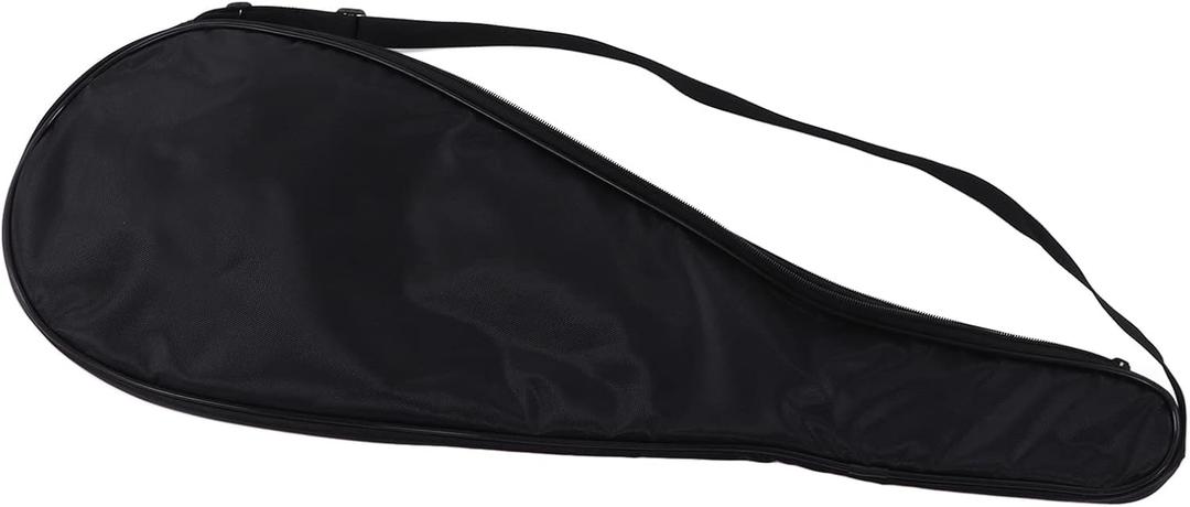 Squash Racquet Cover Bag,Lightweight Squash Racquet Bag,Racket Carrying Bag with Adjustable Shoulder Strap for Tennis, Badminton and Squash Racquets (Black)