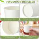 Honeydak 600 Pack 150 Ml/ 5 oz Ice Cream Cups Bulk, Classic, White