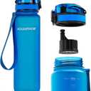 Nakii Filtered Water Bottle, Leakproof, BPA-Free, Motivational Markings, Travel, Everyday Use. 40-Gallon Filter, Replaces 300 Plastic Water Bottles. Includes 1 Filter, 22 FL Oz, Blue by Aquaphor
