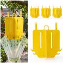 4 Pack Japanese Beetle Trap Vane Assembly, Durable Plastic Top Hanging Assembly with Hooks, Japanese Beetle Traps Accessories for Outdoor Use, Easy to Install (Not included Trap)