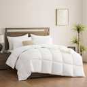 ACCURATEX Oversized King Duvet Insert Comforter 120x98,100% Cotton 400GSM Thick Fluffy Down Alternative Comforter,Breathable Soft White Hotel Bed Duvet Insert with Corner Tabs