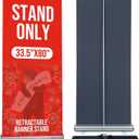 33.5"W x 80"H Retractable Banner Stand Standard Roll Up Banner Display with Padded Carrying Bag for Trade Show, Exhibition, Store Promotion & Advertising Events 1 Pack (Stand Only)
