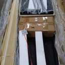 Merax King Bed Frame with 2 Built-in Led Lights and 2 Floating Storage Shelves, Luxury Velvet Upholstered Platform Bed Frame King Size with Wingback Headboard for Bedroom, No Box Spring Needed, Grey