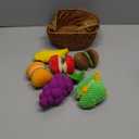 Toddler Pretend Play Food Toy 12M+, Soft Plush Baby Montessori Fruit Basket, Kid Sensory Kitchen Grocery Playset Early Educational Gift for 1 2 3 Year Infant Boy Girl