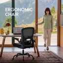 MINILIVE Compact Ergonomic Office Chair, Black
