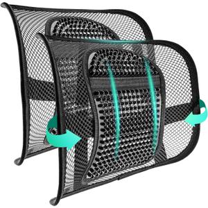 Samyoung 2 Pack Mesh Back Lumbar Support, Back Support Seat Cushion with Breathable Mesh for Office Chairs Car 12 x 16