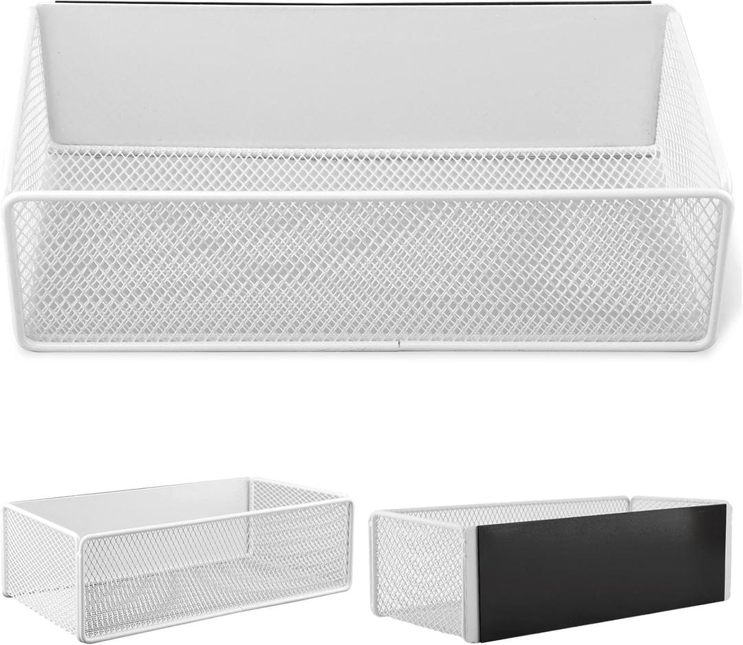 Bibabala Magnetic Shelf for Washing Machine,Magnetic Basket Organizer Holder for Fridge,Spice Rack,Washer Dryer Shelf, Storage Bin Box Containers,Basket Organizer for Laundry Kitchen,White