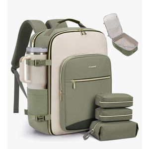 LOVEVOOK 40L Travel Backpack for Women & Men, Airline Approved Carry On Luggage with 3 Packing Cubes, TSA Overnight Bags, Waterproof Personal Item Bag, Weekender Essentials Backpacks fits 17" Laptop