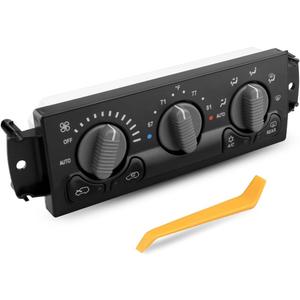 599-215 A/C Heater Climate Control Module Panel Fit for Chevy Avalanche/Silverado/Tahoe 1500 2500 HD Fit for GMC Sierra/Yukon/Yukon XL 1500 2500 3500 2000 2001 2002, 12208020 15060162