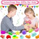 28 Pack Mochi Squishes Valentines Day Gifts for Kids Classroom, Valentines Day Cards for Kids School, Valentines for Class Valentines Exchange Cards Party Favors Classroom Exchange Gift Set