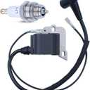 503901401 Ignition Coil for Husqvarna 51 55 61 66 257 261 262 266 268 272 Chainsaw Compatible with Jonsered 2054 EPA 2055 2095 with L7T Spark Plug