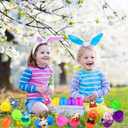 CAMIRUS 12Packs Filled Easter Eggs with Mini Plush Animal Toys, Cute Stuffed Animals Keychains Filled Surprise Plastic Eggs for Kids Easter Basket Stuffers, Hunt, Easter Party Favors Supplies