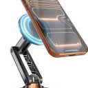 COOPER Mag360, Desktop MagSafe Stand for iPhone 17 Pro Max (16/15/14/13/12), Magnetic Phone Holder for Desk, 360 Rotating, Height Adjustable, Magnetic Phone Stand for Desk, with Metal Ring (Black)