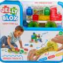Goliath Jelly Blox Vrooom! Truck Kit | Includes 35 Blocks | Toddler & Preschool Building Blocks Kids Can Squeeze, Stretch, Squish | Safety Tested & Ouch-Free | Tactile, Sensory Play Toy for Ages 2+