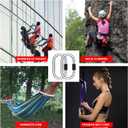 Oak-Sports Steel Carabiner Clips, Climbing Carabiner (25kn=5600lbs), Heavy Duty Carabiner Clip, Multipurpose for Rigging, Ropes, Hammocks, Each Weighs 0.36LB (2 Pack)