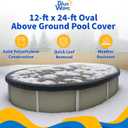 Blue Wave 8-Year 12-ft x 24-ft Oval Above Ground Pool Winter Cover