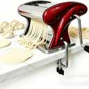 XINGYUEXUAN Pasta Maker Machine, Stainless Steel Manual Noodle Maker with 2mm & 4mm Cutters, Hand Crank for Homemade Spaghetti, Fettuccine, Lasagna & Dumpling