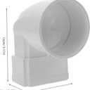 Veemoon Plastic Drain Pipe Adapter for Rain Gutter Downspout 2-Pack Square to Round Downspout Connector for Residential and Villa Water Drainage Easy Installation Weather Resistant