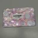 FINGERINSPIRE 50Pcs 30mm Flat Back Round Acrylic Rhinestone Self-Adhesive Plastic Circle Gems Stick On Jewels(Pink) for Costume Making Cosplay Jewels Invitations Crafts Bling Home Wedding Decor