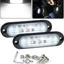 Chelhead Surface Mount Led Lights, Aluminium Base Led Backup Lights 6500K Led Fog Lights or Side Marker Indicator Lights Under Hood Compatible with Trucks RV Trailer Scooter Kawasaki 4wheeler