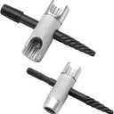 2 Pcs Grease Fitting Tool, 4-in-1 Grease Zerk Fitting Tool, Grease Zerk Tool Fit 1/4"-28 SAE, 1/8"-NPT, M10x1 M8x1 and Hex Size 3/8" 5/16" 7/16" for Install & Remove