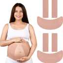 Geiserailie 10 Sets Pregnancy Belly Band Tape Hypoallergenic Pre-cut Maternity Belly Band Support Relief Round Ligament Back Pain Pregnancy Women Must Haves for Pregnant Women Gift