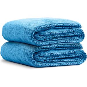 Chemical Guys Woolly Mammoth Large, Super Absorbent and Soft Microfiber Towels for Cars, Blue (36 x 25 inches) 2-Pack