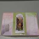 TuKIIE DIY Book Nook Miniature Kit, Booknook Dollhouse Bookshelf Insert with Sensor Light & Dust Proof, Wooden Decorative Bookend Stand Model Kits for Kids Teens Adults(Flower House)