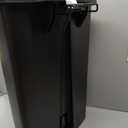 simplehuman 50 Liter / 13 Gallon Semi-Round Kitchen Step Trash Can with Secure Slide Lock, Black Plastic
