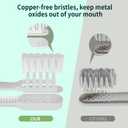 Toothbrush Replacement Heads for Quip, Standard Adult Brush Head Refill, Built-in Tongue Scraper, Soft Bristles, White, 5 Pack