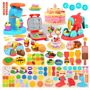 70 PCS 4 in 1 Dough Sets for Kids Ages 3-4-8, Art Crafts Dough Tools Kit, Ice Cream Playset Noodle Hamburger Cake Maker Machine, Kitchen Creations Food Play Toys Toddlers Boys Girls