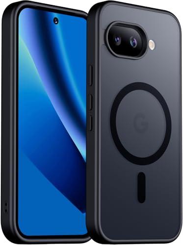 SPIDERCASE Magnetic for Google Pixel 10A Case, Military Grade Drop Protection Slim Translucent Matte Shockproof Anti-Fingerprint Phone Case for Pixel 10A, Black