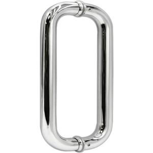 8" Shower Door Handle, Shower Glass Door Pull Back to Back Handle Compatible with 1/4" to 1/2" Thickness Glass for Frameless Shower Doors, Chrome Finish with 304 Stainless Steel (Satin Nickel)